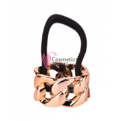 Inel pentru prins parul din plastic model ILM025BB Auriu cu model